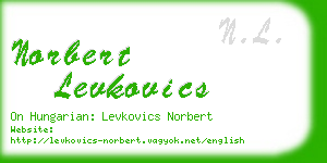norbert levkovics business card